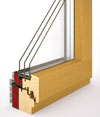 Aluminium-clad wooden windows AL-TREND PASIV