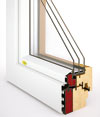 Solar aluminium-clad wooden windows AL-TREND PASIV SOLAR